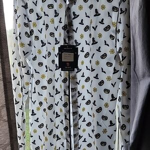 Mens Holloween Button up XL Long sleeve Dry fit Material